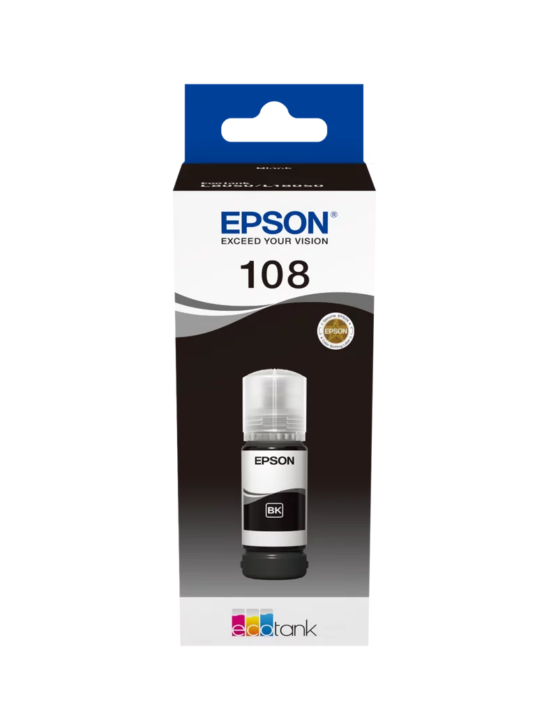 Чернила Epson 108 чёрный, 70 мл