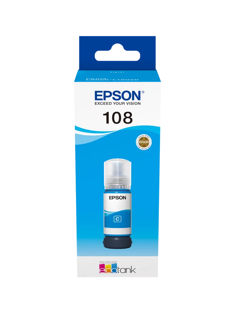 Чернила Epson 108 голубой, 70 мл