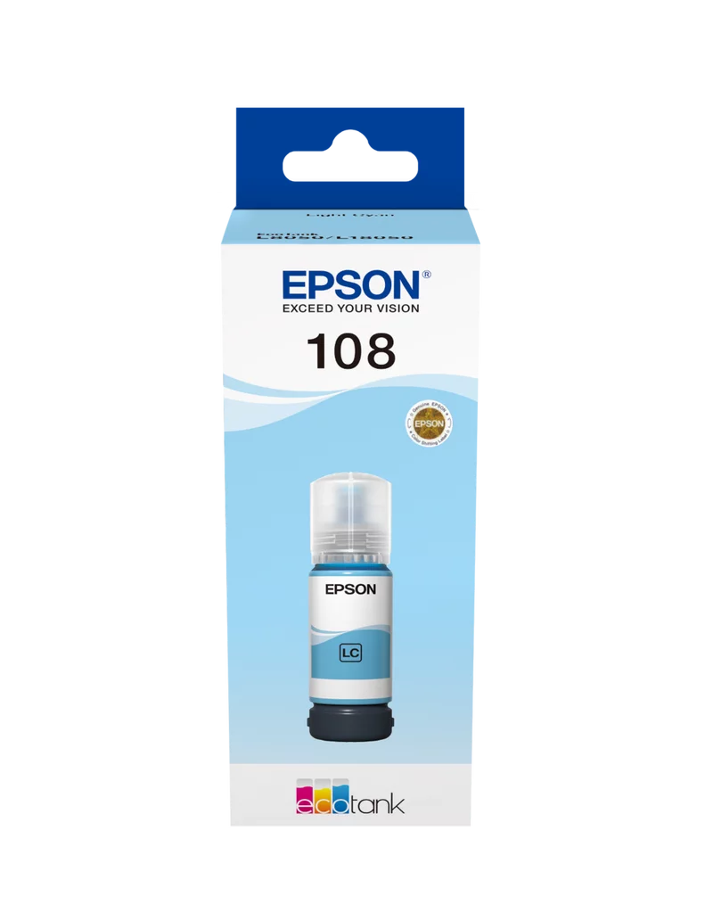 Чернила Epson 108 светло-голубой, 70 мл