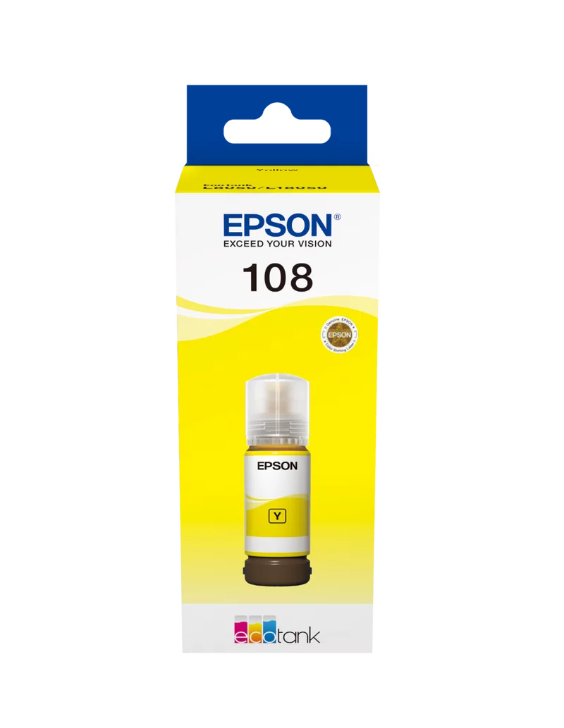 Чернила Epson 108 жёлтый, 70 мл